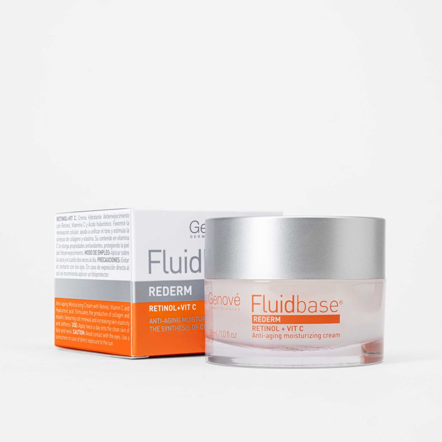 Genove Fluidbase Anti-Aging Moisturizing Cream Retinol+ Vitamin C +H.Acid 30ML